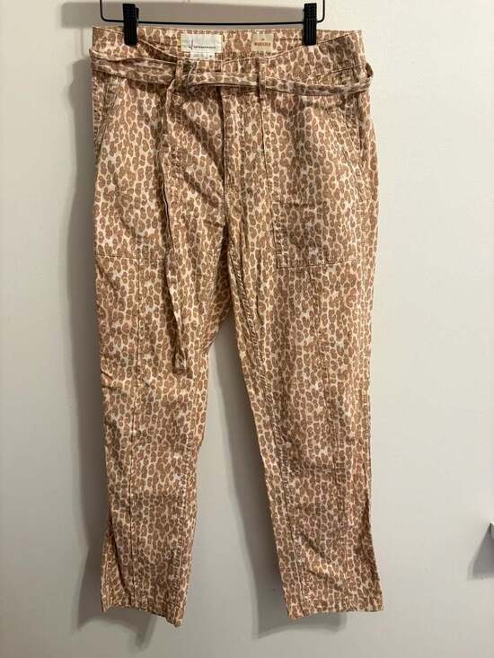 Anthropologie Pants - Anthropologie The Wanderer Leopard Print Belted Utility Pants Size 28